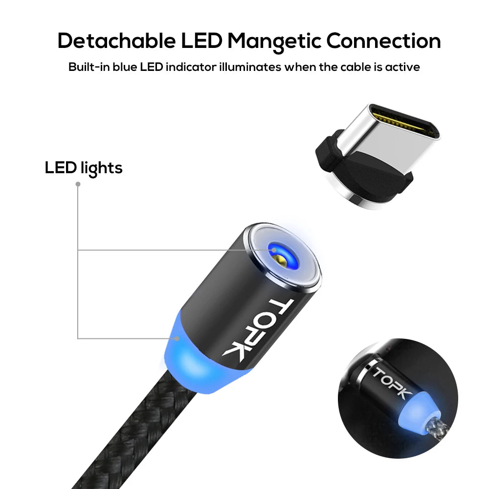 Magnetic Charging Cable 3 IN 1USB C Cable