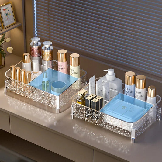 Glacier-print Desktop Makeup Organizer