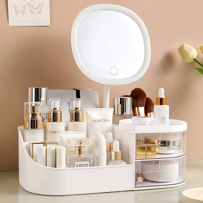 Makeup and Jewelry Organizer With Mirror