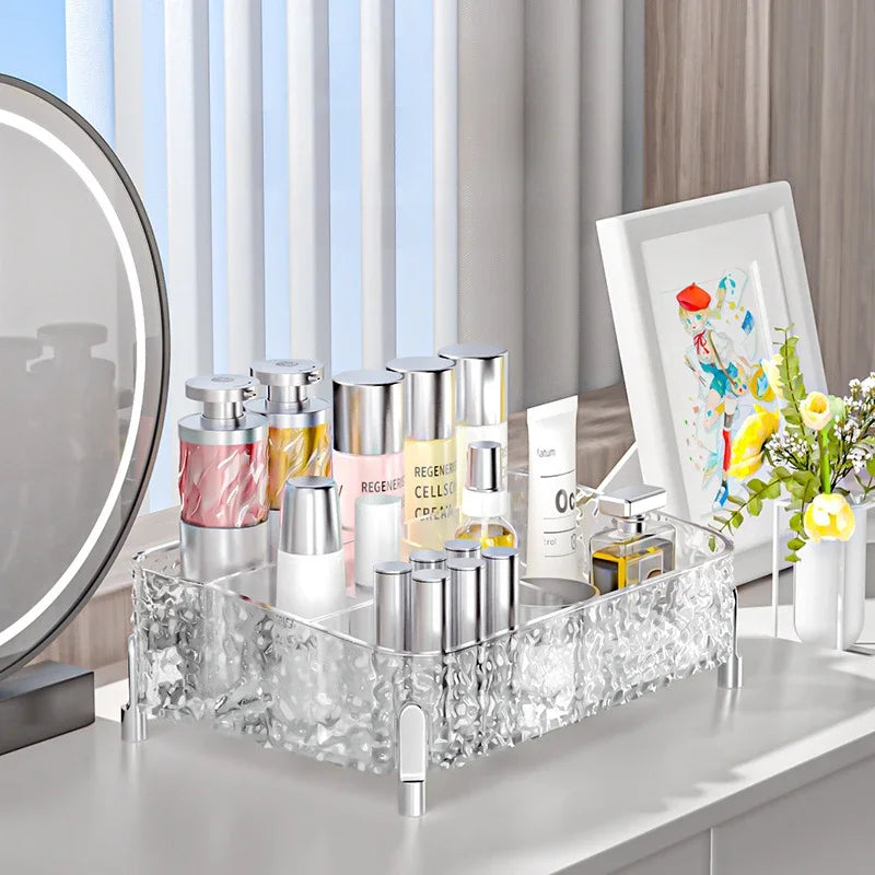 Glacier-print Desktop Makeup Organizer