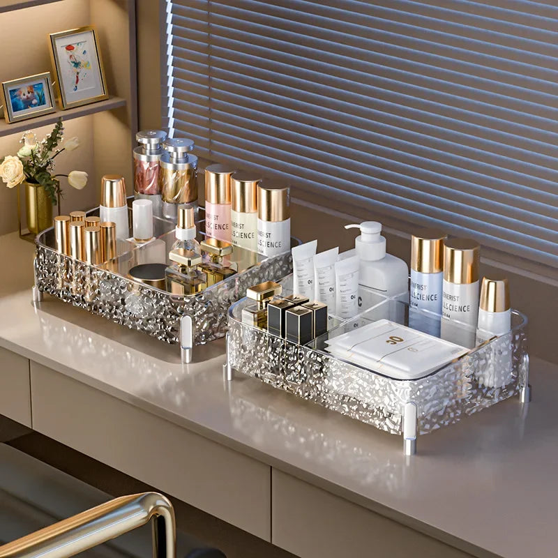 Glacier-print Desktop Makeup Organizer