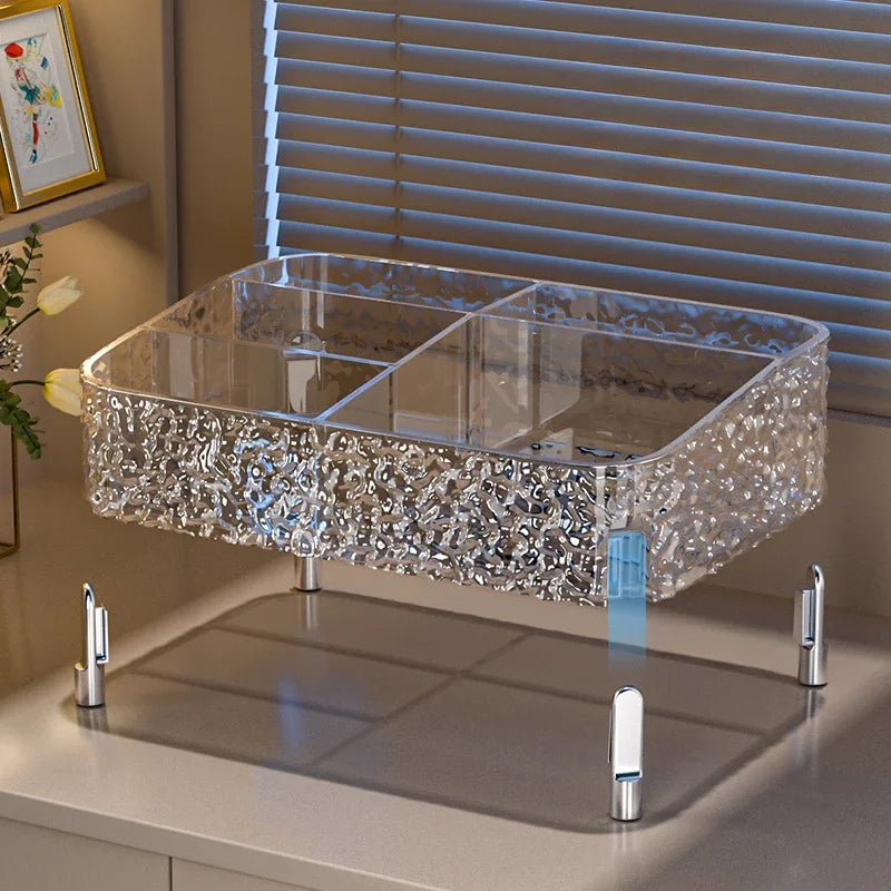 Glacier-print Desktop Makeup Organizer