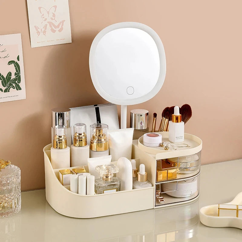 Makeup and Jewelry Organizer With Mirror