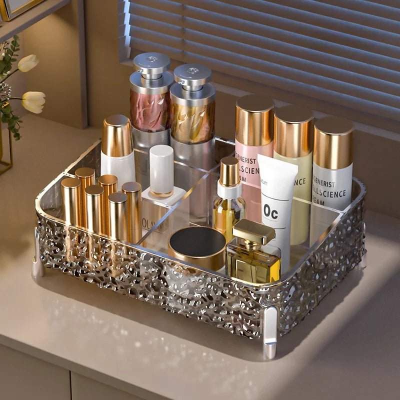 Glacier-print Desktop Makeup Organizer